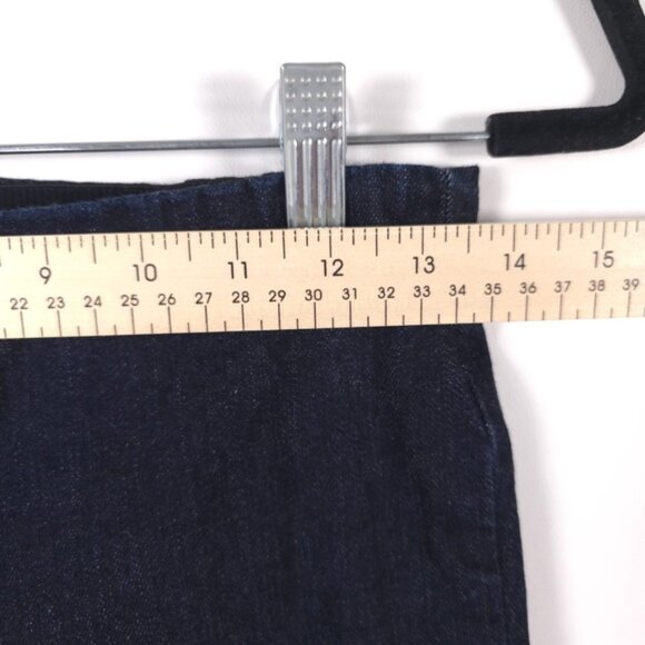 rag & bone USA MADE Back Zip Pants Jeans High Rise Semi Flare Dark Blue Size 8 - Picture 4 of 9